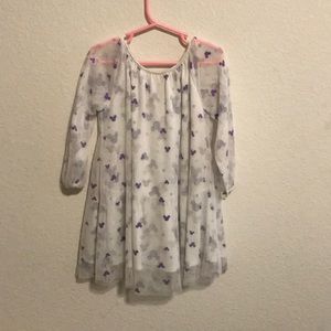 White & Purple Mickey Dress